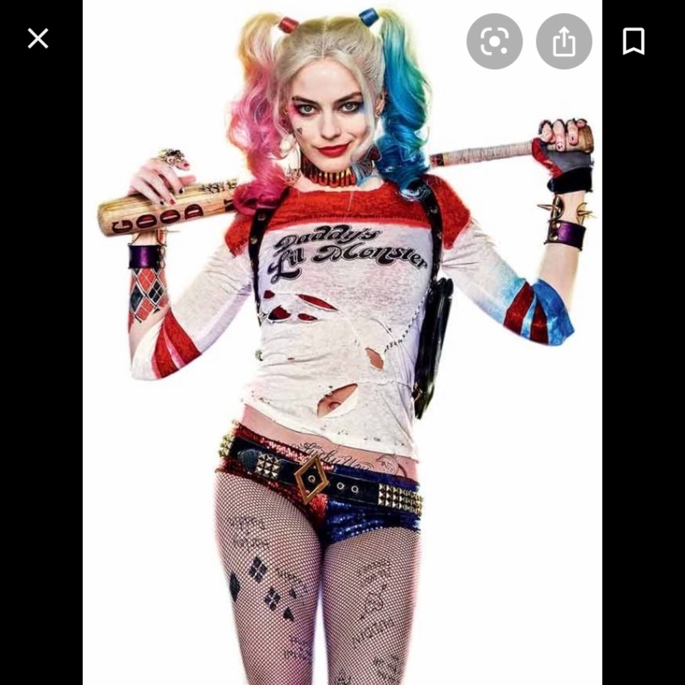 Cosplay Suicide Squad Harley Quinn Curly Wig